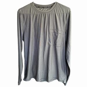 Outerknown Active Apex Grey Long Sleeve Shirt M Performance Pocket Athleisure